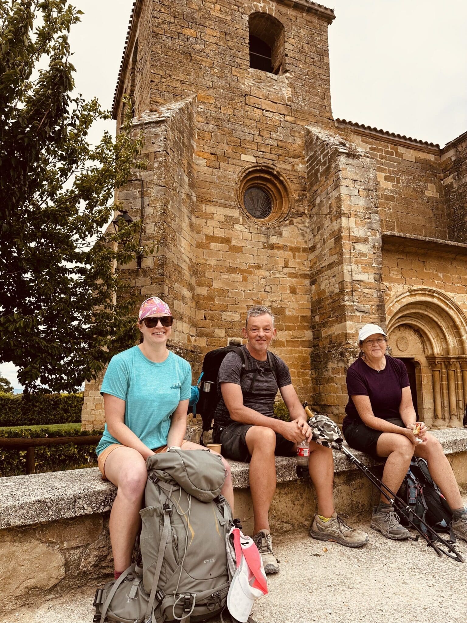 Quick rest stop at the church in Zariquiegui