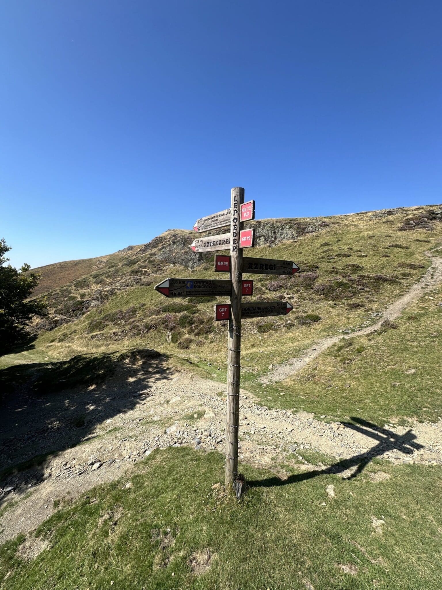 Sign Post on the Pyrennnes